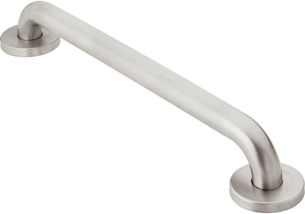 Moen R8718P Bathroom Safety 18″ Grab Bar with Concealed Screws, Peened Finish