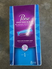 Poise Impressa Incontinence Bladder Supports For Women Size 1, 8 Count, 1