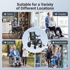Electric Wheelchair Foldable All Terrain 500W Motorized Wheelchair for Seniors