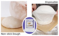 100 Pcs Disposable Non-Woven Bread Proofing Basket Liner Cover Fit 8″ 10″ 11″