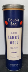 Vintage 1/2 lb 100% Lamb’s Wool Padding In Heavy Double Seal Tube Scholl Mfg Co
