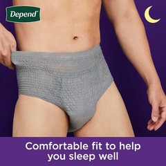 14 Count Night Defense Men’s Incontinence Underwear – Up to 12 Hours Protection