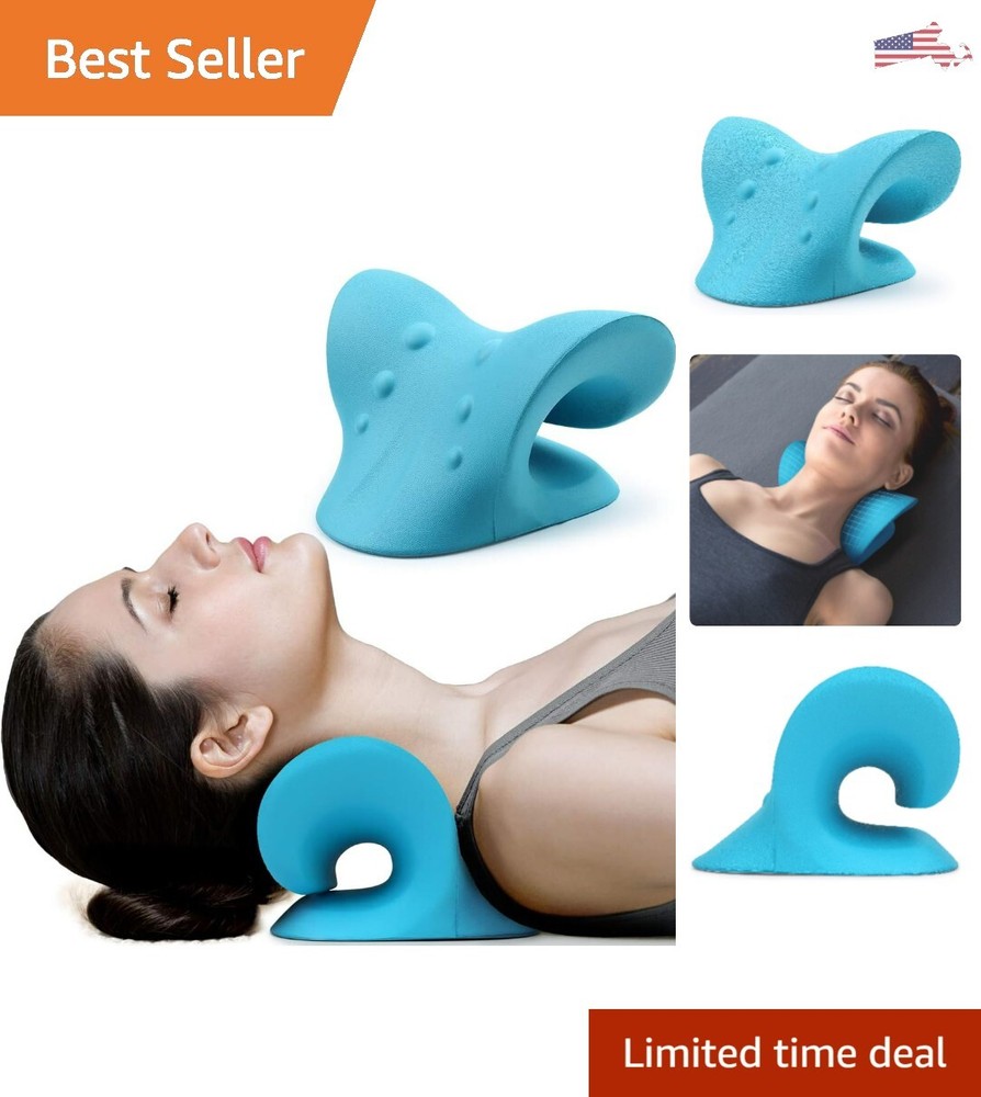 Powerful Blue Neck Relaxer – Cervical Traction Device for TMJ Pain Relief