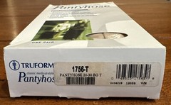 NEW TRUFORM Classic Medical-Style Pantyhose Beige 20-30mmHg Firm Support #1756-T