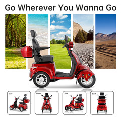 Heavy Duty 4 Wheel Mobility Scooters 800W 60V 20A for Seniors & Adults