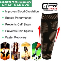 Football Shin Guard Compression Sock Soccer Pad Leg Basketball Training Sports @