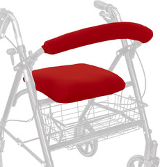 Top Glides Universal Rollator Walker Seat and Backrest Covers (Red)