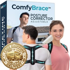 ComfyBrace Posture Corrector-Back Brace for Men and Women- Fully Adjustable Stra