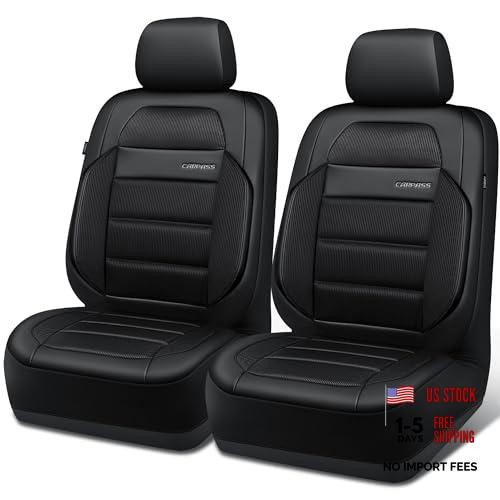 Black Airy Cool Mesh Memory Foam Seat Covers – Front – Thick Car Seat Covers