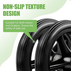Royitay 2 Pack 6 Inch Rubber Wheelchair Wheels Replacement 6 inches, Black