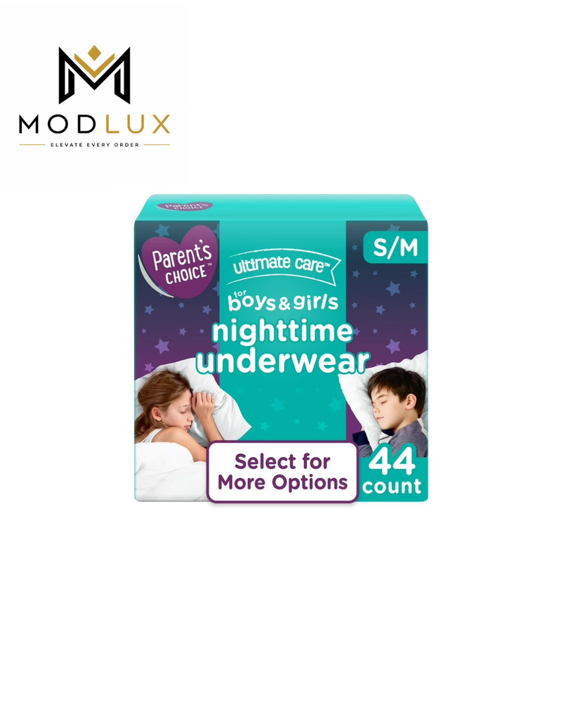 Parent’s Choice Ultimate Care Nighttime Underwear for Boys & Girls S/M, 44 Count