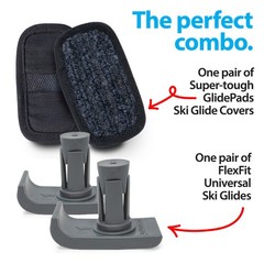 BUNDLE: Top Glides FlexFit Universal Ski Glides with FREE GlideSocks – All Color