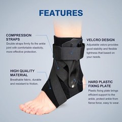 Ankle Brace with Protective Guards Ankle Support Ankle Sprains for Men Women