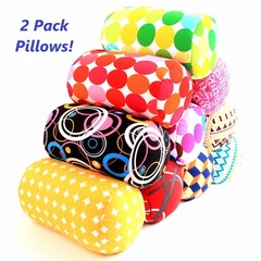 2 Packs Micro Bead Squishy Hypoallergenic Post Surgery Cylinder Roll Pillows
