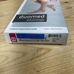 Medi Duomed Compression Socks MEDIUM 15-20 mmHg Calf Closed Toe BLACK AC16252