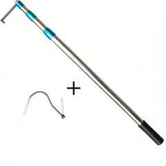 7Ft Truck Cargo Grabber Reach Retriever Tool with Two Hook Pickup Bed Heavy Duty