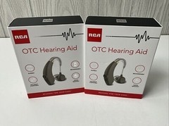 (2) Authentic RCA OTC Hearing Aids RSH05GY Gray Left / Right