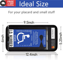 Lofrcin Handicap Placard Holder for Auto, 1 PCS Black Visor Placard Holder, Hand