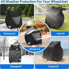 420D Heavy Duty Wheelchair Cover Waterproof, Electric Wheelchair Rain Cover w…