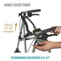 Able Life Space Saver Rollator, Lightweight Folding Mobility Rolling Walker