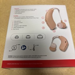 RCA OTC Hearing Aid – Rechargeable – Right or Left Ear, 15-Hour Battery Life 