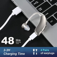 1 PSC Invisible Rechargeable Hearing Aid Hearing Loss Digital Sound Amplifier