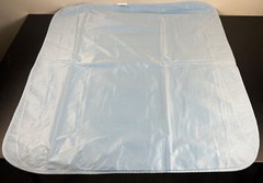 Western Textile 34″ x 36″ Reusable Blue Broadcloth Mattress Underpad (24 Pack)