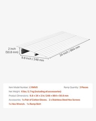 VEVOR Door Threshold Ramp 2‘’ Rise Aluminum Alloy Threshold Ramp Rated 800 lbs