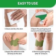 MQUPIN 14 Pcs Knee Patches, Natural Knee Patch for Bone On Bone, for Back, Neck,