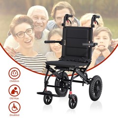 Lightweight Foldable Portable Transport Wheelchair With Telescopic Handle 22lb