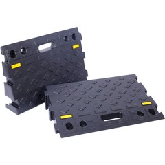 4″ High 2-Piece Portable Automotive Curb Ramp, 6600 LBS Load Capacity