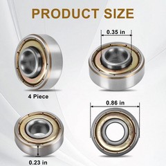 4 pcs Wheel Bearing ID8.0*OD22*T9mm Compatible with 8.0MM (5/16″) Axles STDS1011