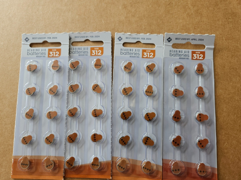 POWER ON BRAND NEW HEARING AID BATTERIES 40 #312 EXP 2024
