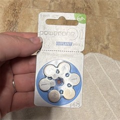 Power-One Implant Plus P675 Size 675 (Blue) Zinc-Air Batteries 6-Pack