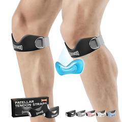 Silicone Patellar Tendon Support Strap 2 Pack,Knee Strap for Knee Pain Relief,Pa