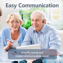 Specially designed noise reducing bone conduction hearing aids for the elderly