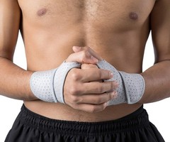 HiRui 2 Pack Wrist Brace Support Compression Strap Gray Adjustable