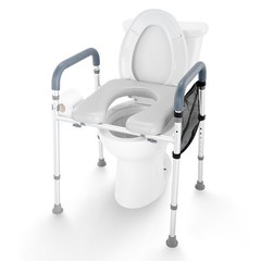 VEVOR Raised Toilet Seat 19.3″-25.2″ 350 lbs Adjustable Universal Toilet Riser