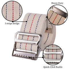 Gait Belt and Transfer/Walking Assist Metal Buckle, Standing Aid, 60inch Long