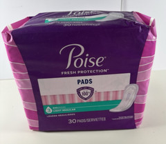 New Poise Fresh Protection Pads Light Regular 30 count