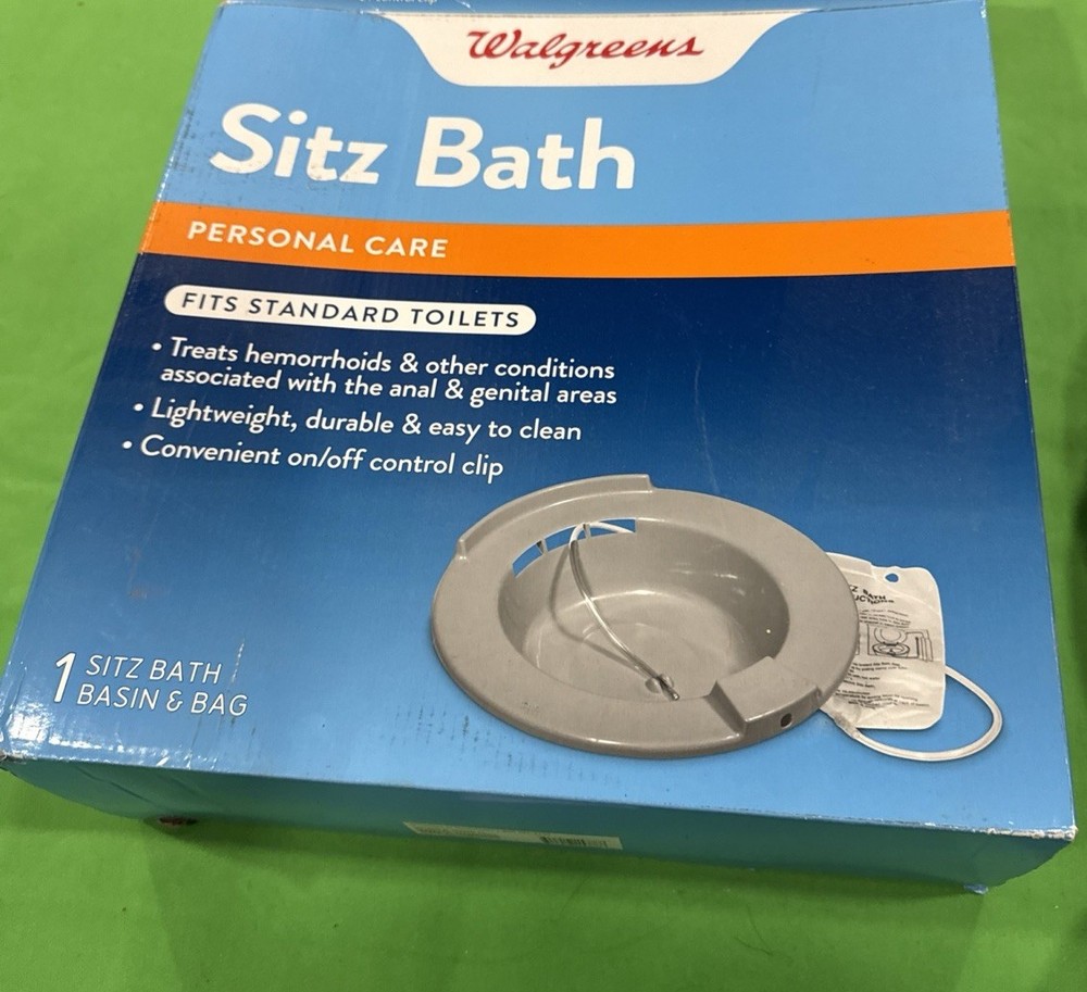 Walgreens Sitz Bath Basin Kit Personal Care Hemorrhoid Postpartum Relief Toilet