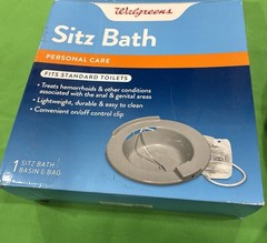 Walgreens Sitz Bath Basin Kit Personal Care Hemorrhoid Postpartum Relief Toilet
