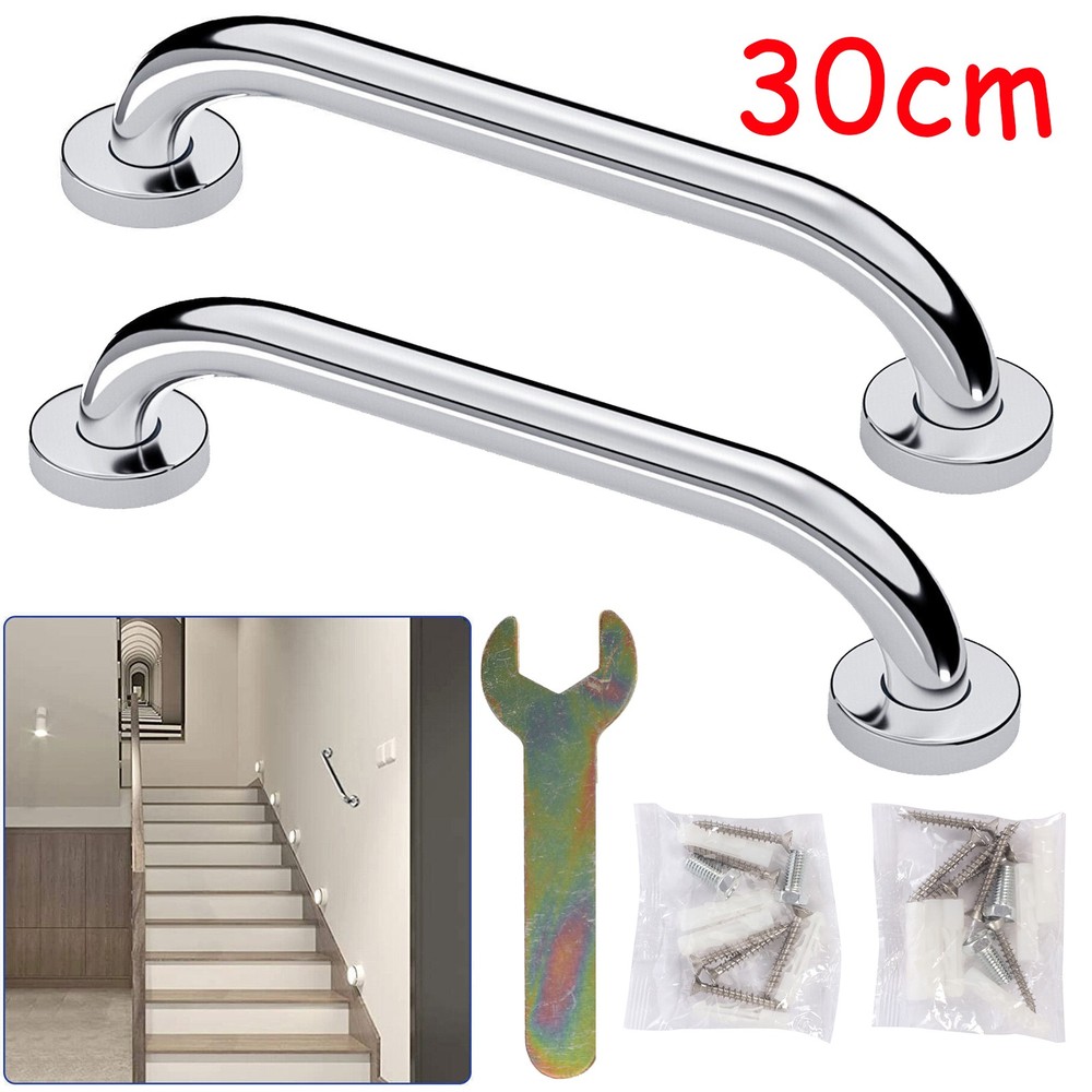 12″ Bathroom Shower Grab Bar Handle Safety Hand Rail Support Bar Stainless Steel