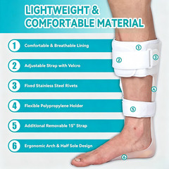 Drop Foot Brace – AFO Splint – Ankle Foot Orthosis Support for Walking with Shoe