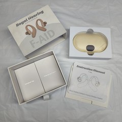 Royal Hearing F-Aid Beige Rechargeable Bluetooth Hearing Aid, New Open Box