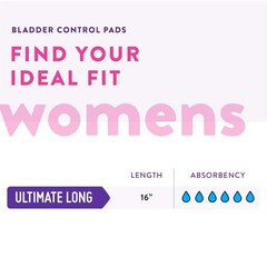 Prevail Plus | Long Length Incontinence Bladder 45 Count (Pack of 2), White