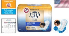 30 Count FitRight Incontinence & Postpartum Pads with ARM & Hammer Odor Control