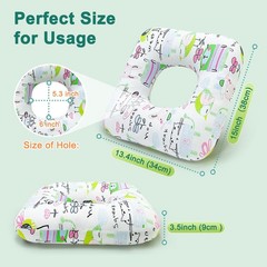 Rectangular Donut Pillow, 3 Inch Lifting Cushion for Bed Sores, Post Surgery …