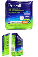 Prevail Daily Underwear XL 14 Ct Extra Absorbency Adult Diapers 58-68 in Unisex