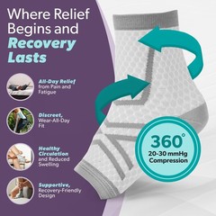BraceAbility Athletic Ankle Compression Socks for Men and X-Small, Light Blue